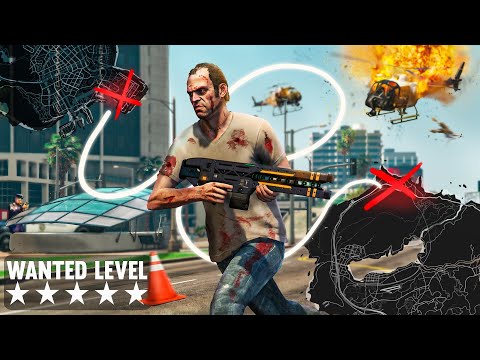 Can You Cross GTA 5 ON FOOT With MAX WANTED LEVEL?