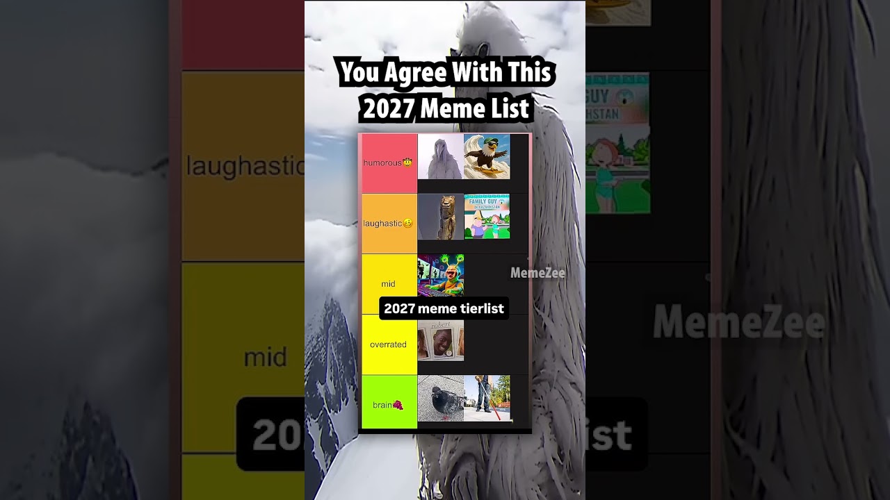 2027 meme tier list