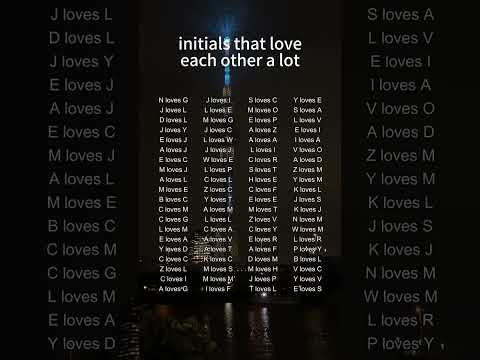 Initials that love each other a lot #crush #initial #love #sign #tiktok