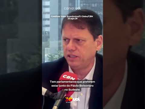 Tarcísio minimiza neutralidade do Centrão a Flávio Bolsonaro: ‘Foco dos partidos é montar bancada’