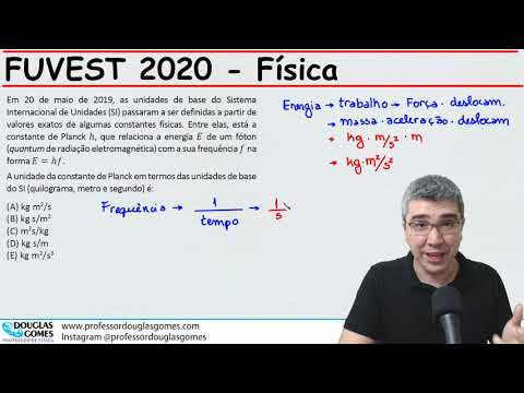 Fuvest 2020 | Unidade da constante de Plank | Correção/Resolução comentada