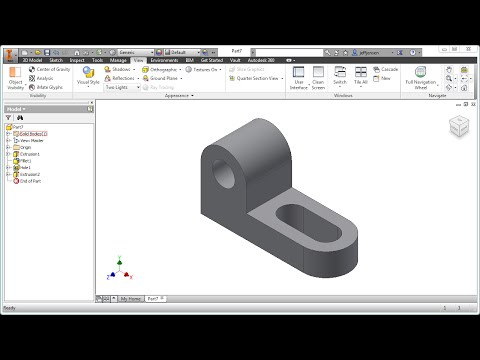 Inventor Tutorial with Isometric Sketches – Intermediate part 11 of 20