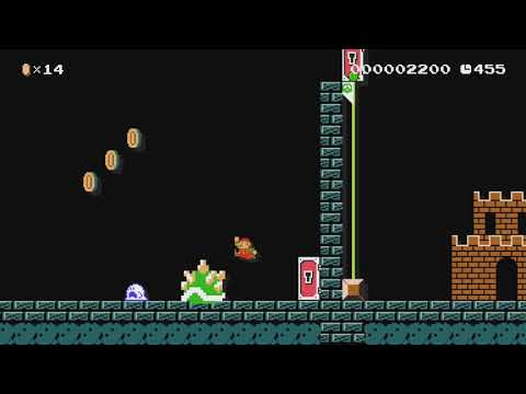 Super Mario Bros. 7-2 Remix V2 by Diego - SUPER MARIO MAKER - NO COMMENTARY 1bj