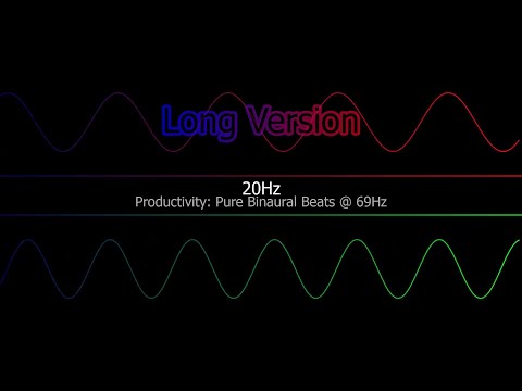 Productivity: Pure Binaural Beats - Beta - 20Hz@69Hz - Long version