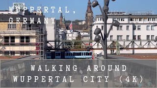 Wuppertal (Germany) 4K: City Walk, City Hall and Old Paternoster Elevator