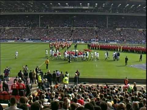 Five Nations 1999: Wales vs England at Wembley. National Anthems