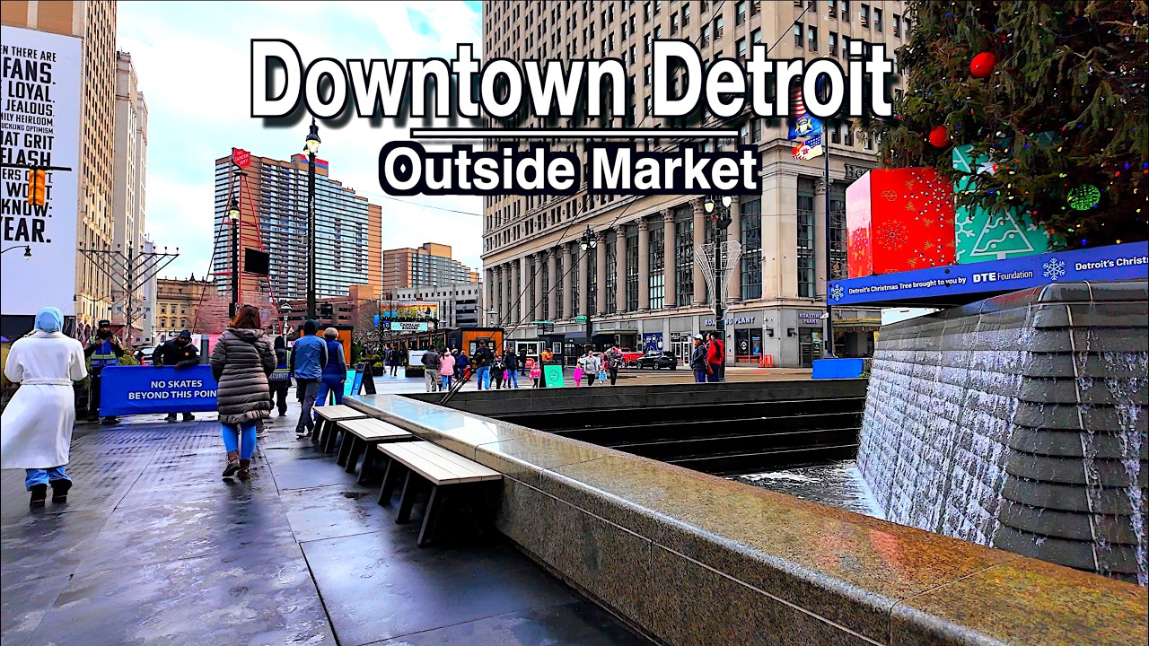 Immersive street-level walking tour through Detroit Midtown, United States, showcasing authentic urban landscapes, local architecture, and the vibrant atmosphere of the city's neighborhoods