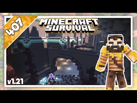 Minecraft Survival | Relaxing Builds - Biome Drain Entrance (No Commentary, Lofi) | Ep.407