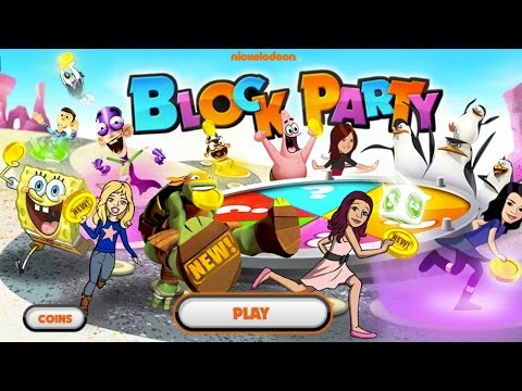 Nickelodeon Block Party (Party Game Playthrough, Gameplay) Video