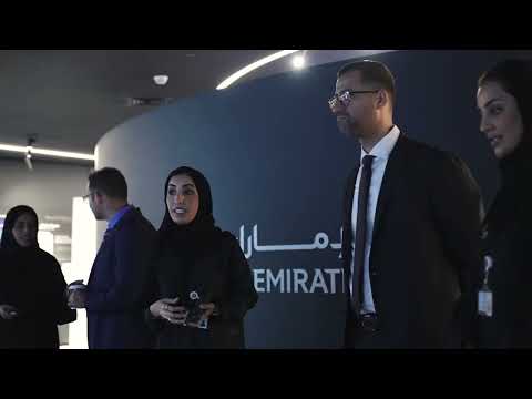Eng. Nusaiba Al-Marzouqi speaking about the MOEI efforts to promote innovative ideas and future directions