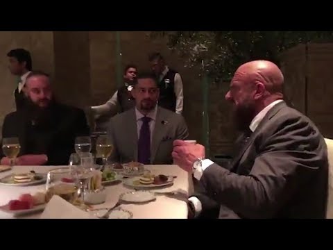WWE Superstars Having Dinner   Brock Lesnar, Undertaker, Roman Reigns & More VIDEO