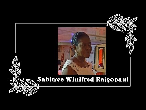 Death Announcement - Sabitree Winifred Rajgopaul-Parris