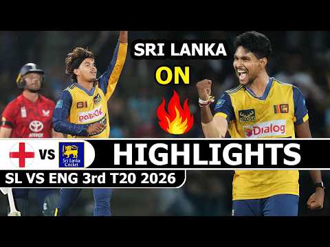 Sri Lanka Vs England 3rd T20 Match 2026 Highlights | Sl Vs Eng