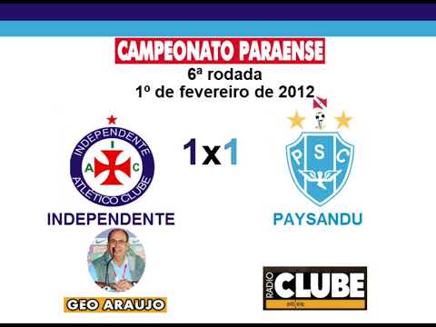 Independente 1x2 PAYSANDU - Parazão 2012 - Narração: Geo Araújo - Rádio Clube do Pará 