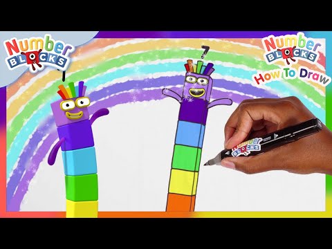 How to draw Numberblock Seven | Drawing Tutorial for Kids | @Numberblocks