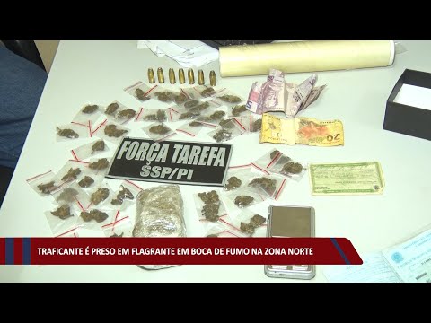 Traficante eÌ preso em flagrante em boca de fumo na zona norte 23 08 2021