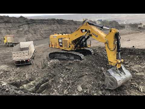 Huge Caterpillar 6015B Excavator Loading Trucks With Two Passes - Sotiriadis Brothers