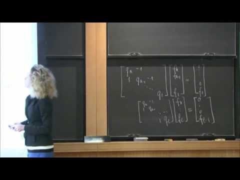 Zeros of polynomials via matrix theory and continued fractions - Olga Holtz