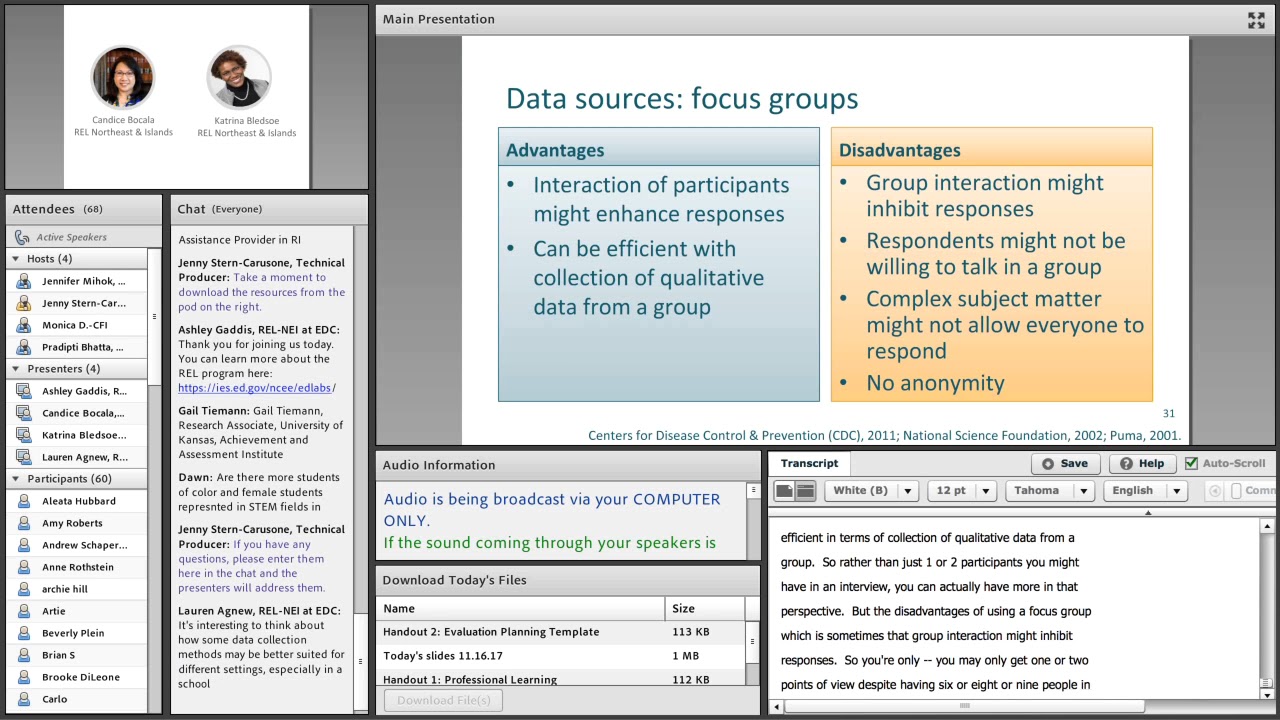 Excerpt 4: Data Sources: Interviews, Focus Groups, Surveys (REL Northeast)