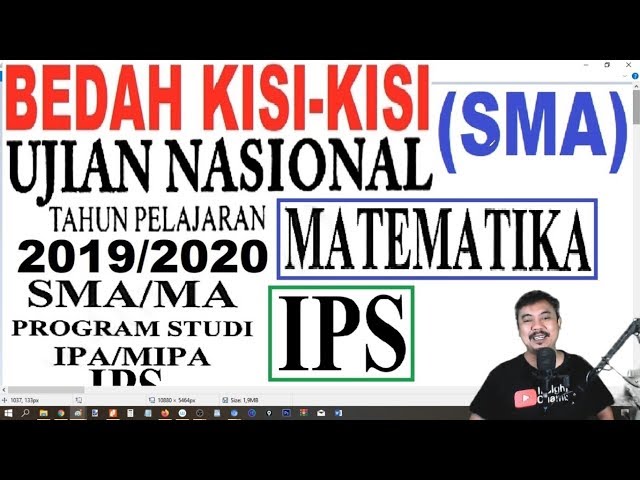 UNBK MATEMATIKA SMA IPS 2020 Bedah Kisi Kisi