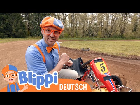 Blippi's Go Kart Rennen | Blippi Deutsch | Abenteuer und Videos für Kinder