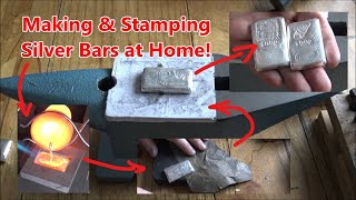 Pouring, Cleaning and Stamping Silver Bars at Home! Some Tips Hints &Tricks for Hand Poured Silver!