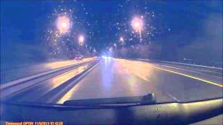 UK Dash Cam Speeding MegaBus Crash - side swipe Impact - 31/12/15 Wales UK - M4 West  [FULL VIDEO]