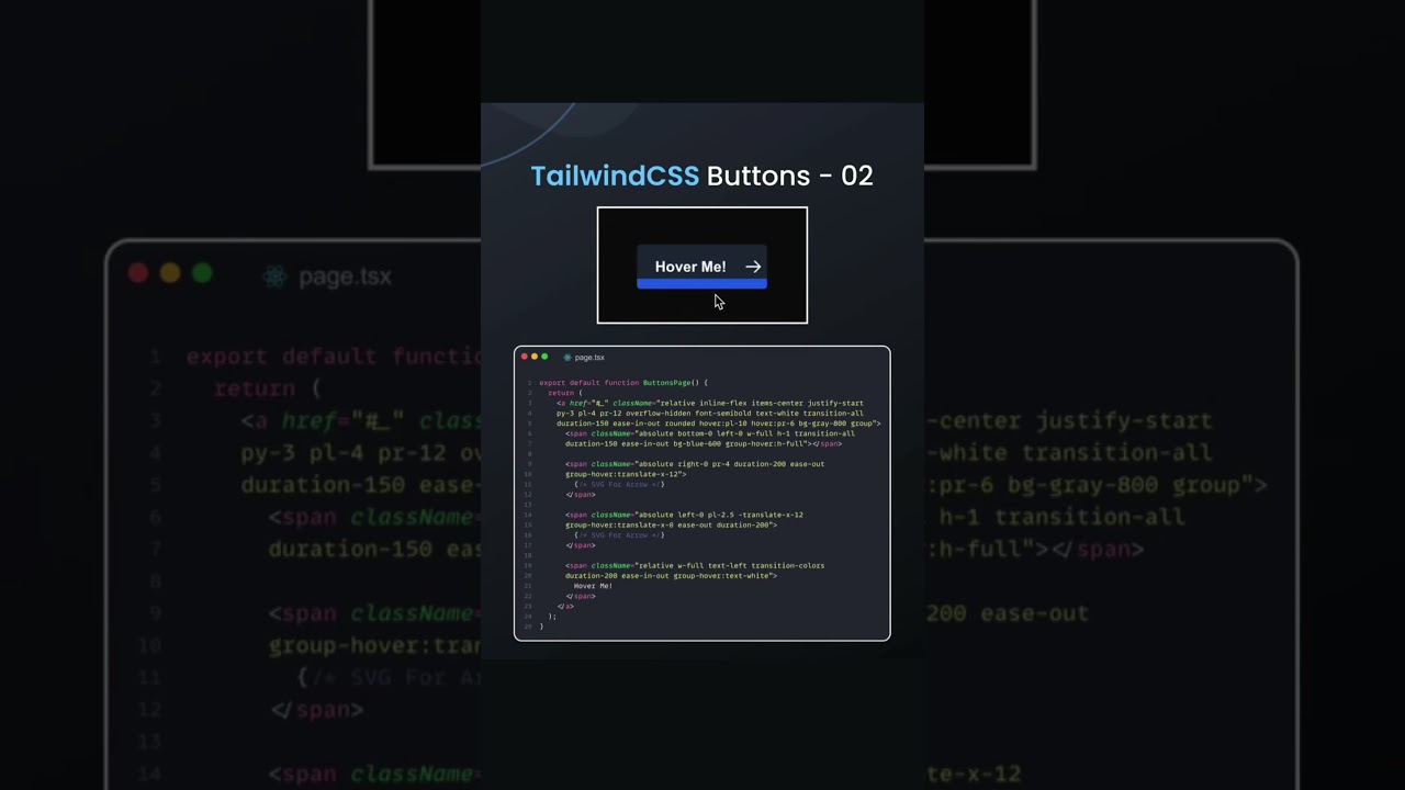 🎨✨ 10+ Stunning Tailwind CSS Buttons 🚀🔥 | Modern UI Design||#coding #viralvideo #webdesign #fyp #ai