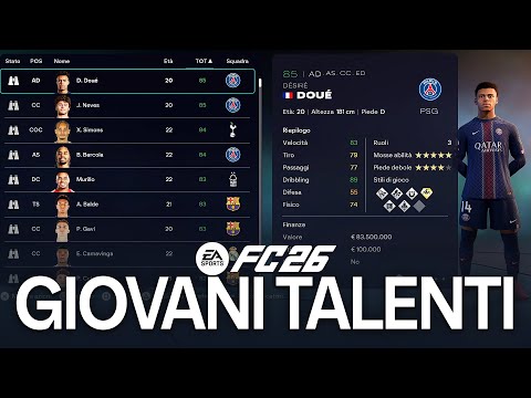 TOP YOUNG TALENTS ON FC 26 [OFFICIAL] | FC 26 Coach Career