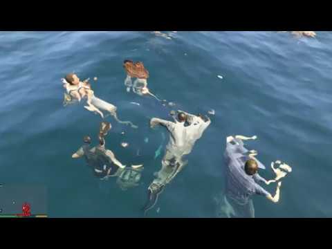 GTA 5 - IKAN HIU MENGINTAI ORANG YANG BERENANG DI LAUT