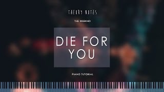 How to Play The Weeknd - Die For You | Theory Notes Piano Tutorial