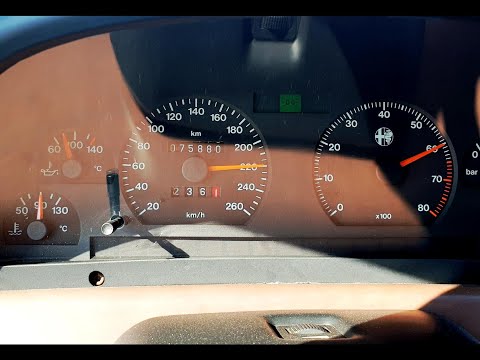 Alfa Romeo 155 2.5 V6 0-220 km/h on German Autobahn