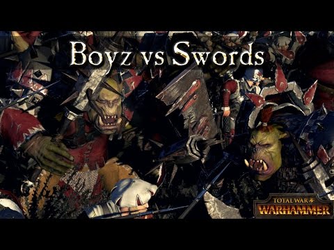 Orc Boyz vs Empire Swordsmen - Total War Warhammer