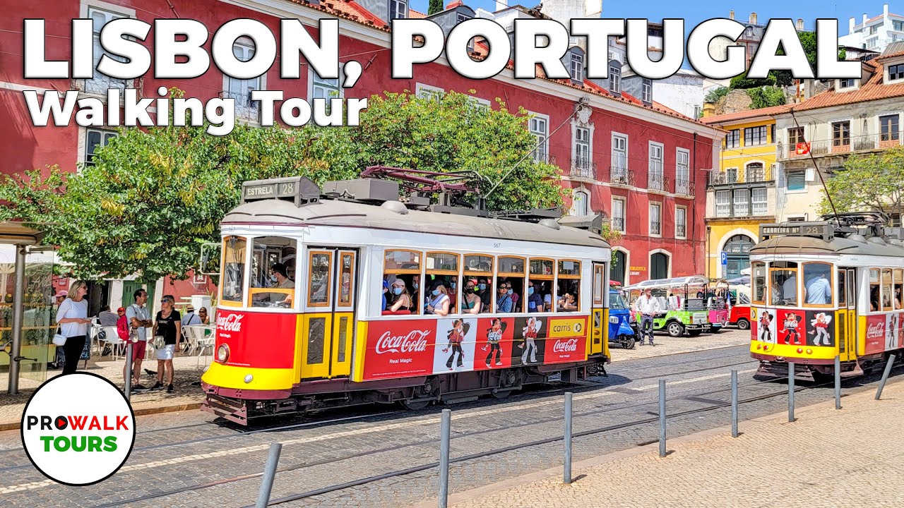 Immersive street-level walking tour through Lisbon, Portugal, showcasing authentic urban landscapes, local architecture, and the vibrant atmosphere of the city's neighborhoods