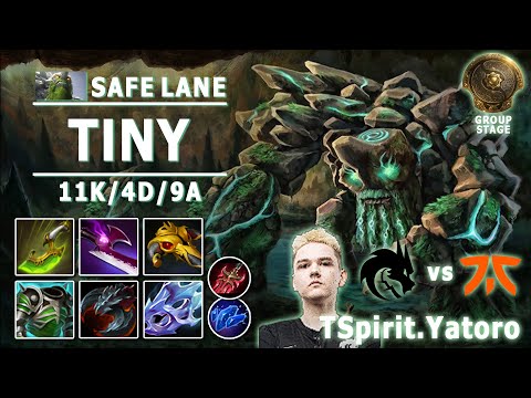 TI 10 | TSpirit.Yatoro | Tiny Carry | Team Spirit vs Fnatic | Group Stage | TI Player View