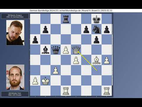 GM Peter Michalik vs GM Grzegorz Nasuta | German Bundesliga 2024-2025 | Round 9