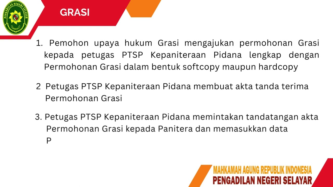 Penerimaan permohonan Grasi