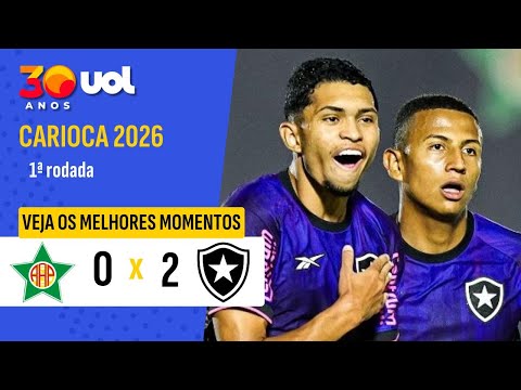 CAMPEONATO CARIOCA: BOTAFOGO USA TIME RESERVA E VENCE A PORTUGUESA POR 2 A 0; VEJA MELHORES MOMENTOS