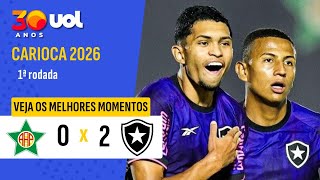 CAMPEONATO CARIOCA: BOTAFOGO USA TIME RESERVA E VENCE A PORTUGUESA POR 2 A 0; VEJA MELHORES MOMENTOS