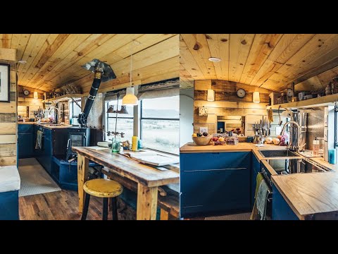 The Most Cleverly Designed School Bus Conversion - A True Apartment On Wheels