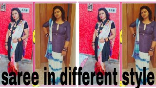 preview picture of video 'Different saree style। synthetic saree in different style । saree in different style.'