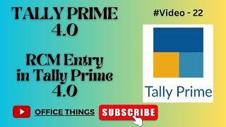 RCM entry in Tally Prime 4.0 | Reverse Charge Mechanism | Tally Prime 4.0