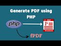 How To Generate PDF In PHP With FPDF Class Step By Step Tutorial