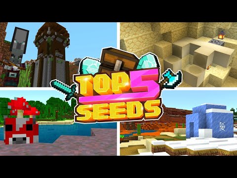 Minecraft Bedrock | TOP 5 BEST SEEDS | GOD TIER SPAWN! (PE, Xbox, PS4, Switch & W10)