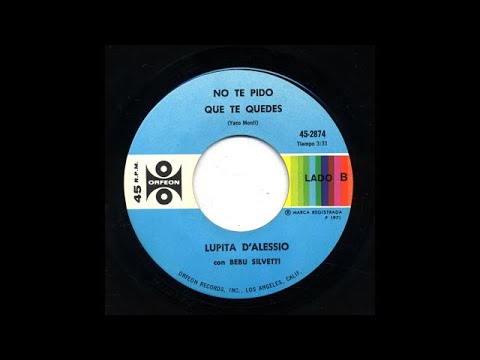 No Te Pido Que Te Quedes - Lupita d'Alessio