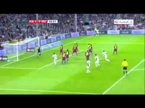 Gol Emilio Nsue tras saque de esquina. FC Barcelona 1 - RCD Mallorca 1