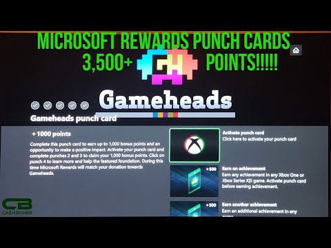 Gameheads & February Monthly Bonus Round Microsoft Rewards Punch Cards - 3,500+ Points Up For Grabs!