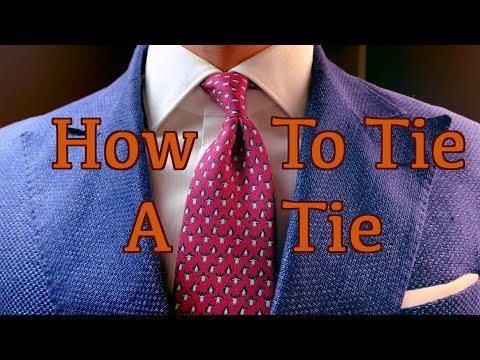 How to Tie a Tie: Four-in-hand knot (Hermes tie)