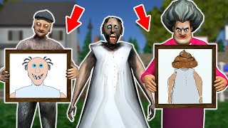 Granny vs Grandpa vs Scary Teacher 3D - Drawing Competition - funny horror animation (p.333)