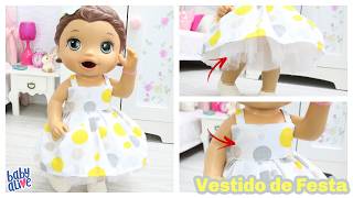 COMO FAZER UM LINDO VESTIDO DE FESTA PARA SUA BONECA